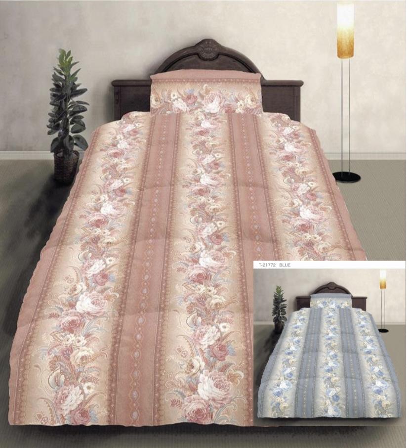 リフォーム後の羽毛布団（茶色）花